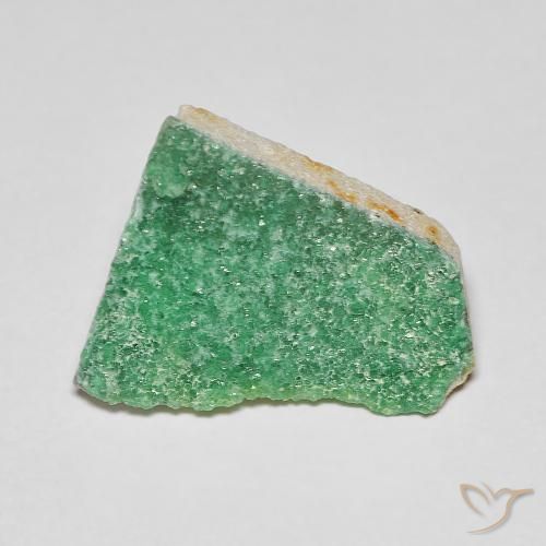 4.25ct Naturel Vert trèfle Variscite druzy, Fantaisie, Opaque