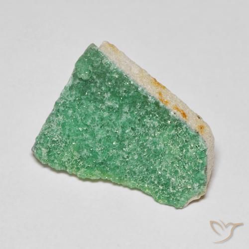 Variscite druzy Vert trèfle naturelle Fantaisie, 4.25 ct, Opaque