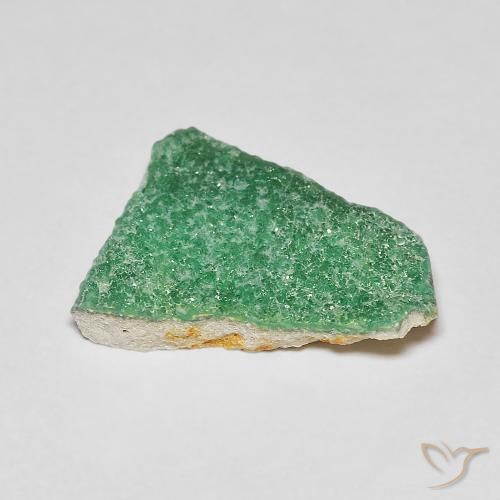 Variscite druzy Vert trèfle naturelle Fantaisie, 4.25 ct, Opaque
