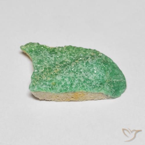 Variscite druzy Vert trèfle naturelle Fantaisie, 4.40 ct, Opaque