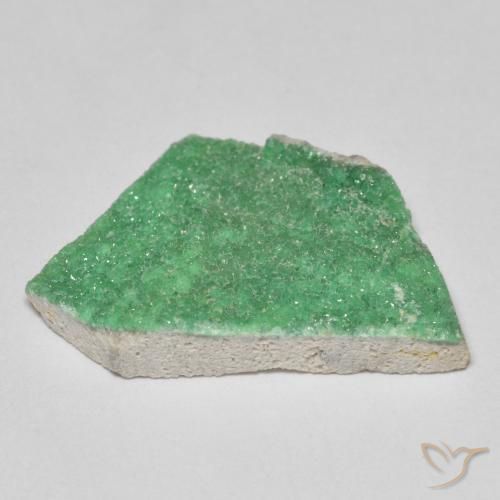 Variscite druzy Vert trèfle léger naturelle Fantaisie, 10.77 ct, Opaque