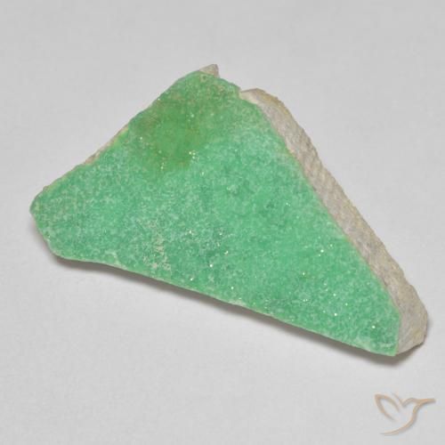 12.67ct Naturel Vert trèfle léger Variscite druzy, Fantaisie, Opaque