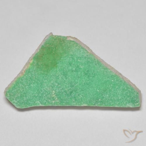 Variscite druzy Vert trèfle léger naturelle Fantaisie, 12.67 ct, Opaque