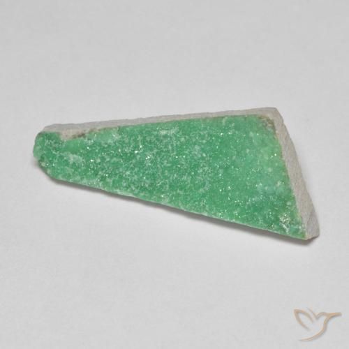 Variscite druzy Vert trèfle naturelle Fantaisie, 4.54 ct, Opaque