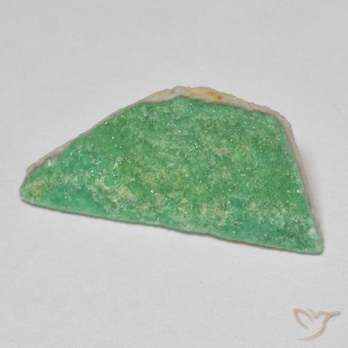 3.32ct Naturel Vert trèfle Variscite druzy, Fantaisie, Opaque