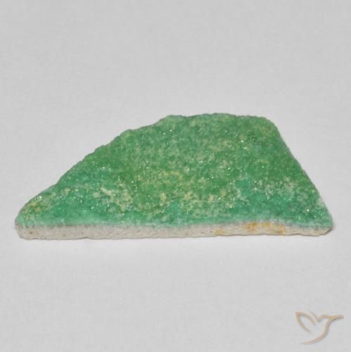 Variscite druzy Vert trèfle naturelle Fantaisie, 3.32 ct, Opaque