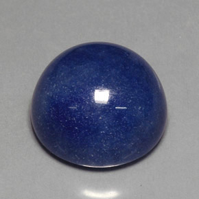 Quartz avec dumortiérite bleue naturelle coupe roude, 35,46 ct, opaque