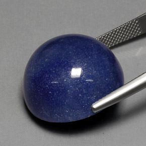 Quartz avec dumortiérite bleue naturelle coupe roude, 35,46 ct, opaque