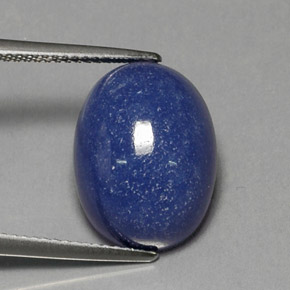 Quartz avec dumortiérite bleue naturelle coupe ovale, 11,82 ct, opaque