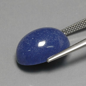Quartz avec dumortiérite bleue naturelle coupe ovale, 11,82 ct, opaque