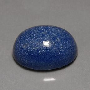 Quartz avec dumortiérite bleue naturelle coupe ovale, 10,96 ct, opaque