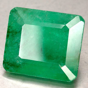Émeraude vert naturelle taille émeraude, 3,53 ct, SI-I1
