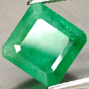 Émeraude vert naturelle taille émeraude, 3,50 ct, SI-I1