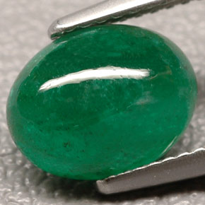 Émeraude vert naturelle transparent, 2,50 ct, transparent / translucide