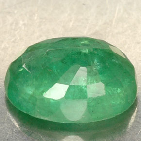 Émeraude vert naturelle coupe ovale, 1,30 ct, SI-I1