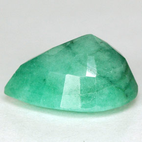 Émeraude vert naturelle en forme de poire, 3,47 ct, SI