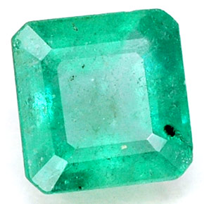 Émeraude vert naturelle taille émeraude, 0,80 ct, SI-I1