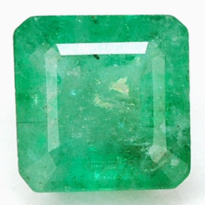 Émeraude vert naturelle taille émeraude, 0,63 ct, I1
