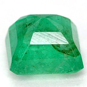 Émeraude vert naturelle taille émeraude, 0,63 ct, I1