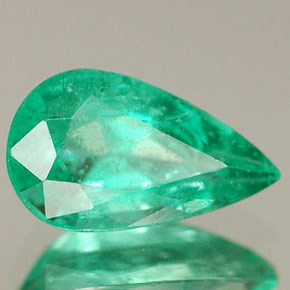 Émeraude Vert naturelle En forme de poire, 1.29 ct, VS