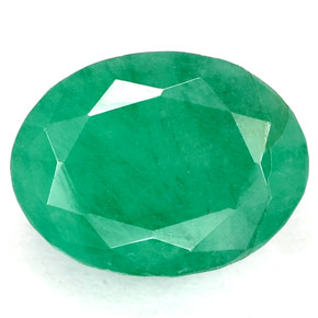 Émeraude Vert naturelle Coupe ovale, 3.26 ct, SI-I1