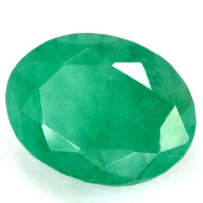 Émeraude Vert naturelle Coupe ovale, 3.26 ct, SI-I1