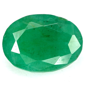 Émeraude vert naturelle coupe ovale, 3,22 ct, I1