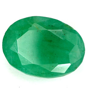 Émeraude vert naturelle coupe ovale, 3,22 ct, I1