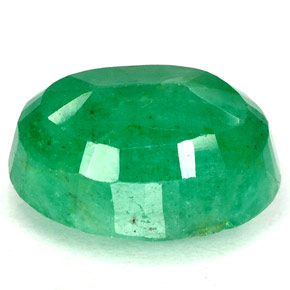Émeraude vert naturelle coupe ovale, 3,22 ct, I1