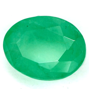 Émeraude vert naturelle coupe ovale, 3,33 ct, SI-I1