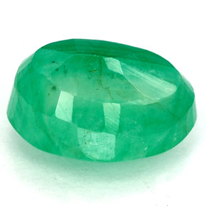 Émeraude vert naturelle coupe ovale, 3,33 ct, SI-I1