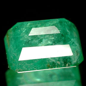 Émeraude vert naturelle taille émeraude, 1,73 ct, I1