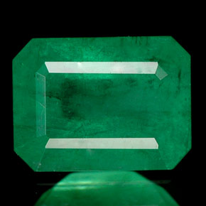 Émeraude vert naturelle taille émeraude, 1,89 ct, I1