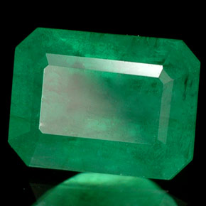 Émeraude vert naturelle taille émeraude, 1,89 ct, I1