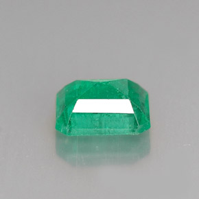 Émeraude vert naturelle taille émeraude, 1,24 ct, I1