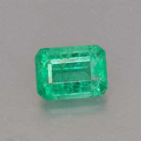 Émeraude vert naturelle taille émeraude, 1,10 ct, SI-I1