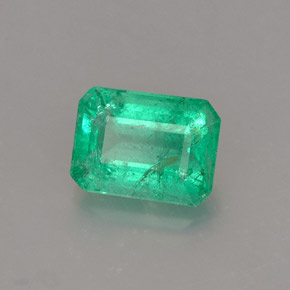 Émeraude vert naturelle taille émeraude, 1,10 ct, SI-I1