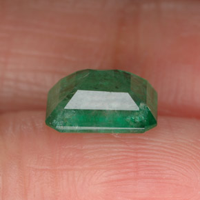Émeraude vert naturelle taille émeraude, 1,54 ct, I1