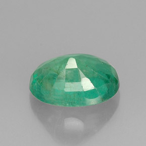 Émeraude vert naturelle coupe ovale, 1,23 ct, I1