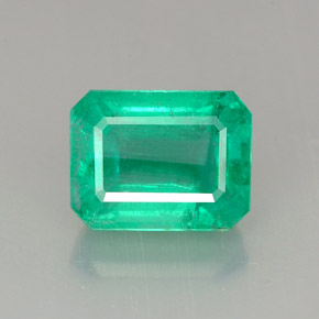 Émeraude vert naturelle taille émeraude, 1,68 ct, I1