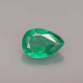 Émeraude vert naturelle en forme de poire, 0,48 ct, SI-I1
