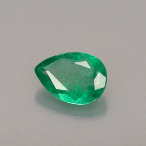 Émeraude vert naturelle en forme de poire, 0,48 ct, SI-I1