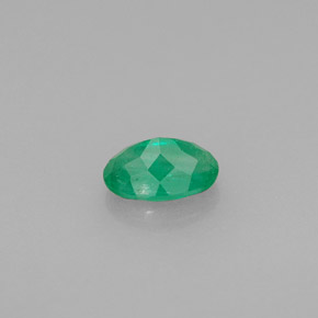 Émeraude vert naturelle coupe ovale, 0,46 ct, SI-I1