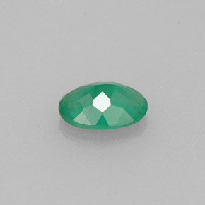 Émeraude vert naturelle coupe ovale, 0,52 ct, I1