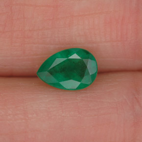 Émeraude vert naturelle en forme de poire, 0,51 ct, SI-I1