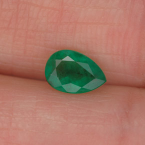 Émeraude vert naturelle en forme de poire, 0,51 ct, SI-I1
