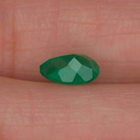 Émeraude vert naturelle en forme de poire, 0,51 ct, SI-I1
