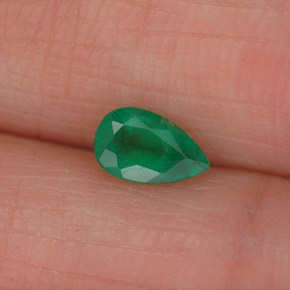 Émeraude vert naturelle en forme de poire, 0,36 ct, SI-I1