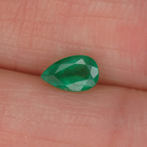 Émeraude vert naturelle en forme de poire, 0,36 ct, SI-I1
