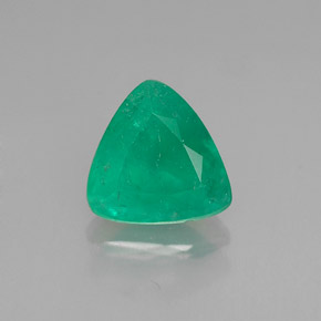 Émeraude vert naturelle trillion, 1,16 ct, I1